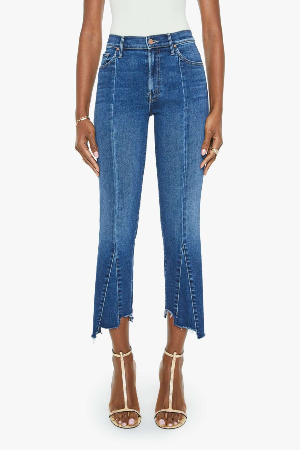 Mother Insider Crop Pointy Fray Scorchin