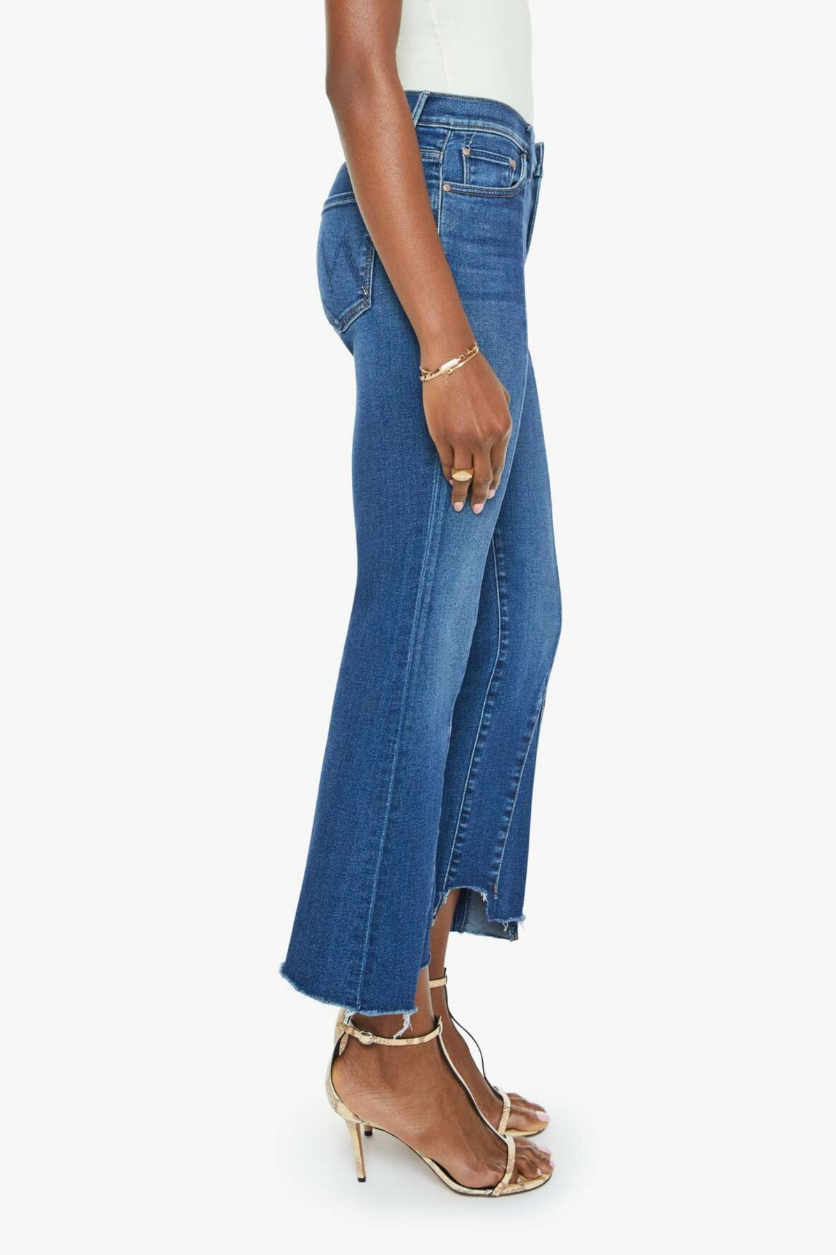 Mother Insider Crop Pointy Fray Scorchin