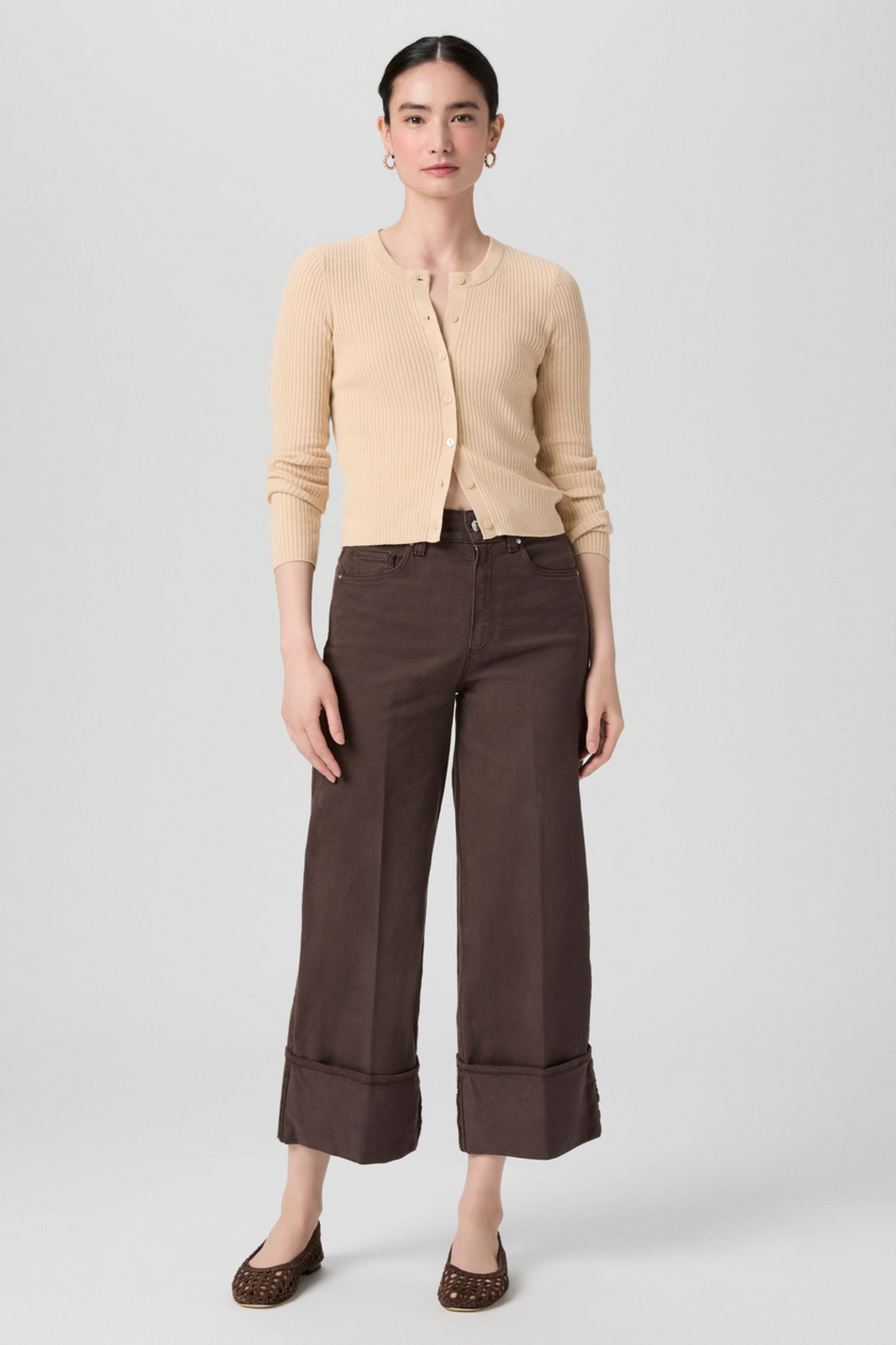 Paige Sasha Ankle Wide Cuff Rich Chocolate