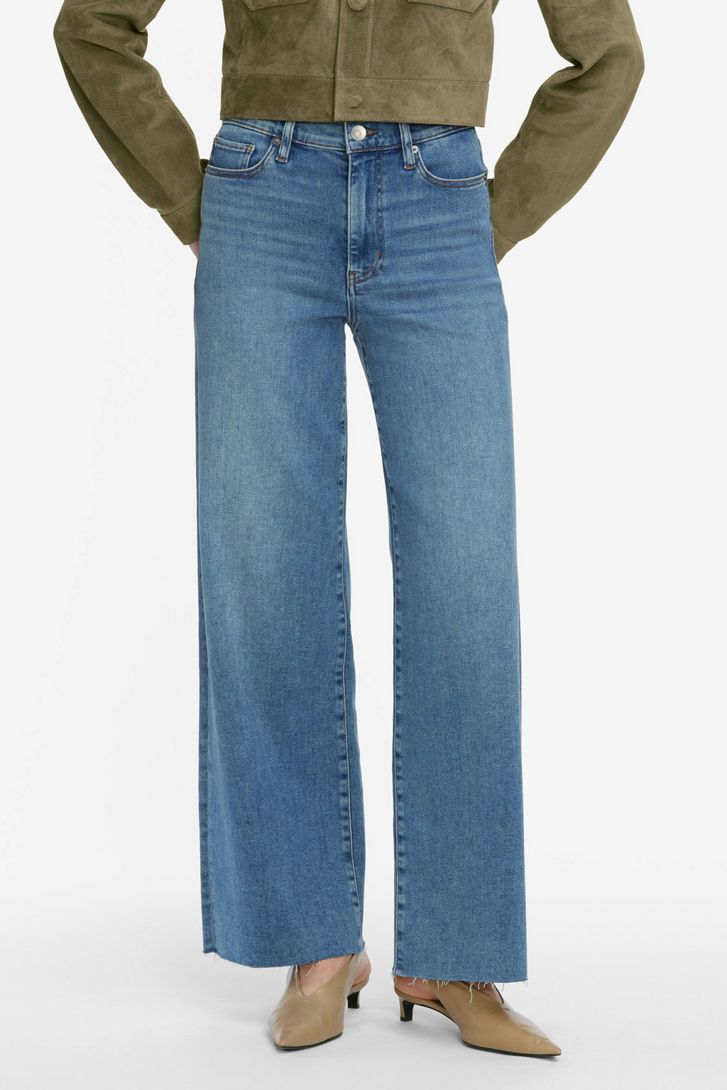 Frame Le Slim Palazzo in Flip Raw