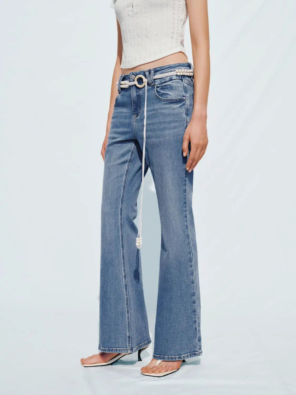 Flared Leg Denim Jeans
