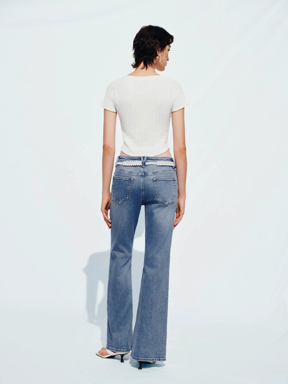 Flared Leg Denim Jeans