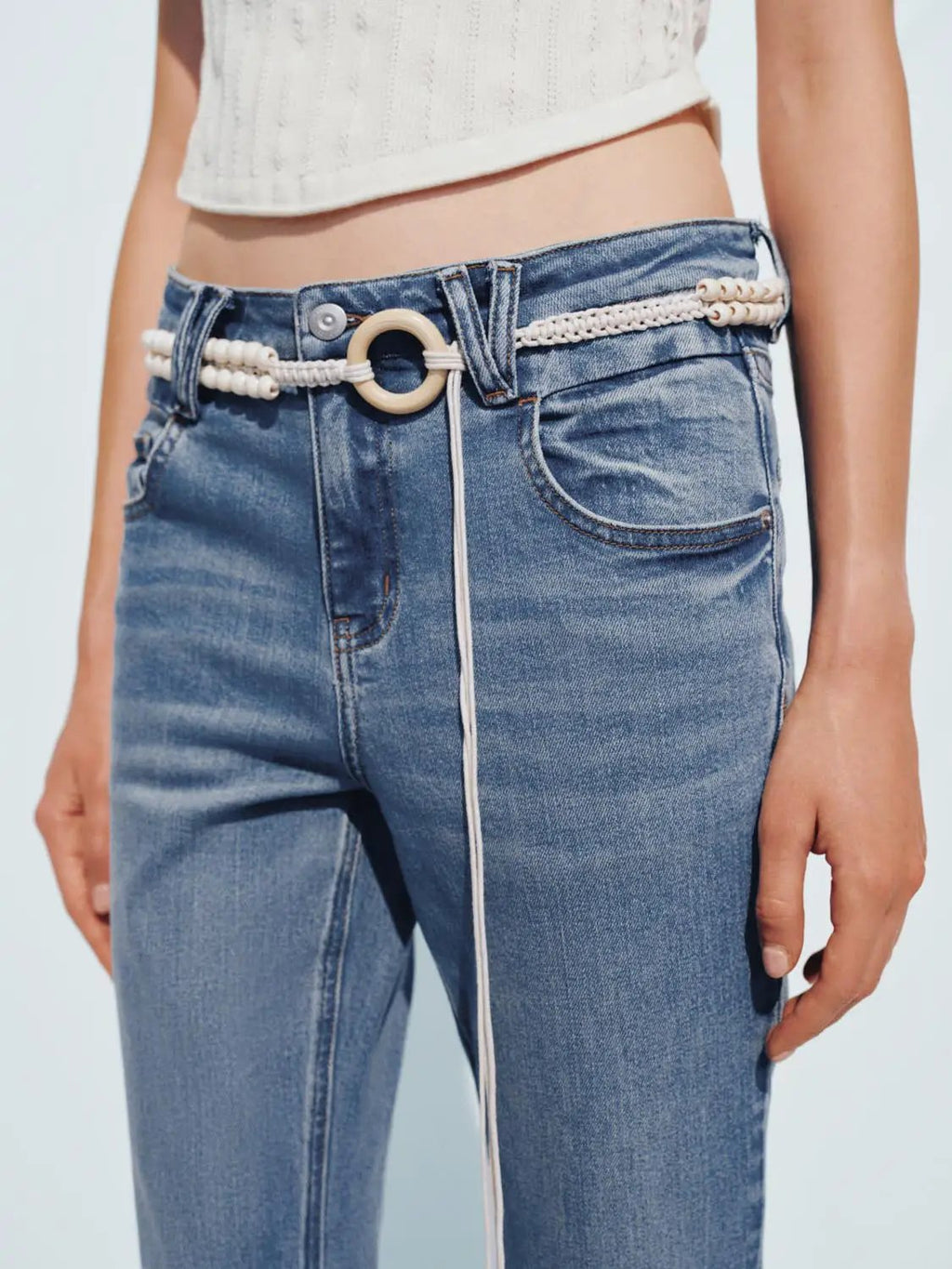 Flared Leg Denim Jeans