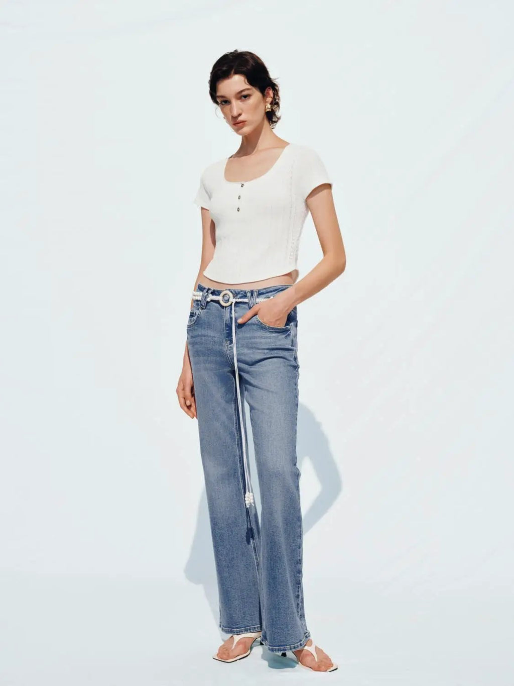Flared Leg Denim Jeans