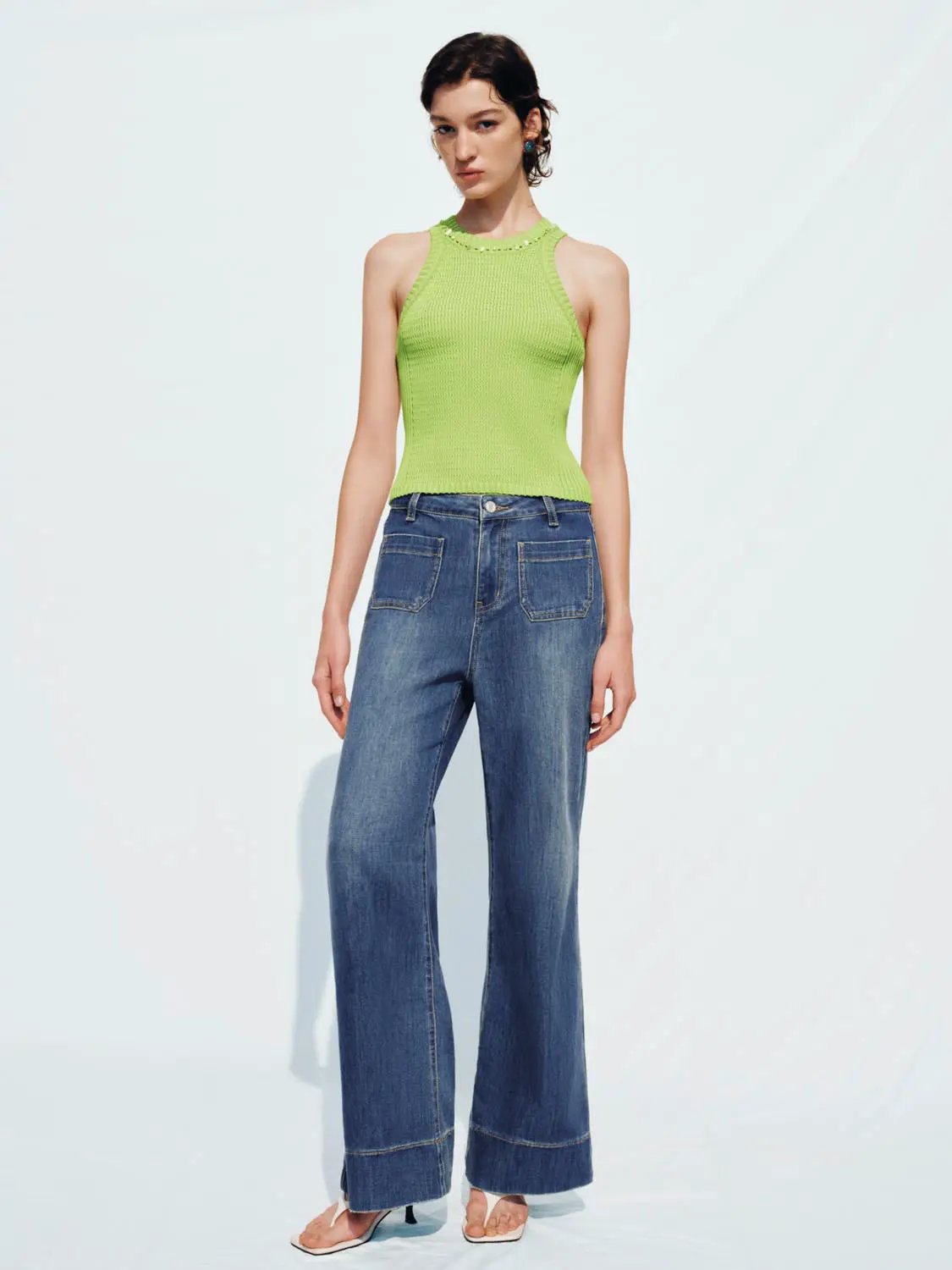 Flared Denim Jeans