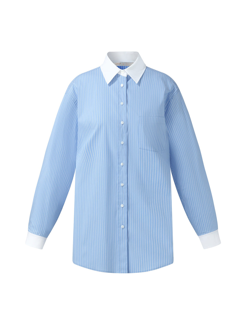 Color Block Stripe Women Oversized Shirt